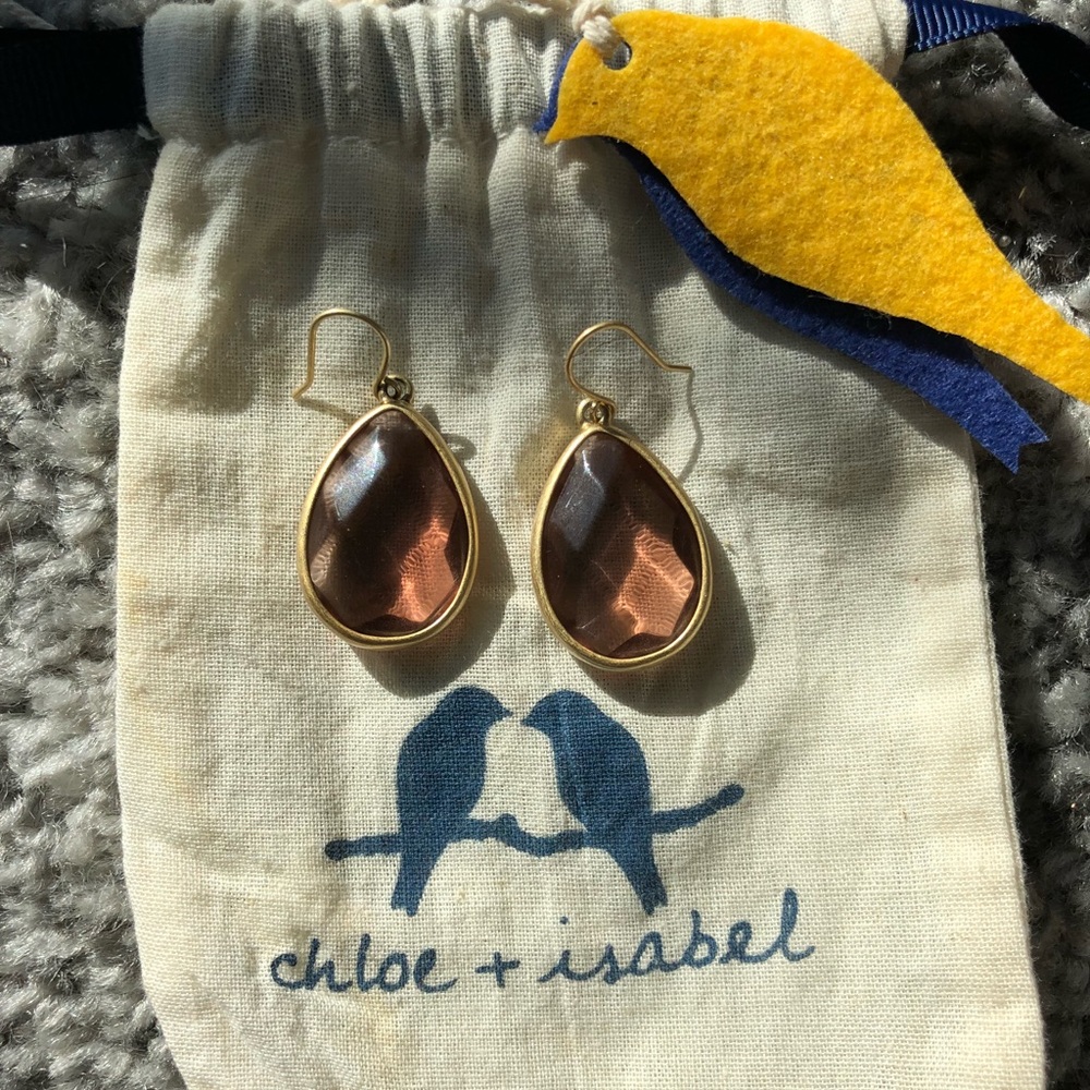 Minaret Light Rose Teardrop Earrings
